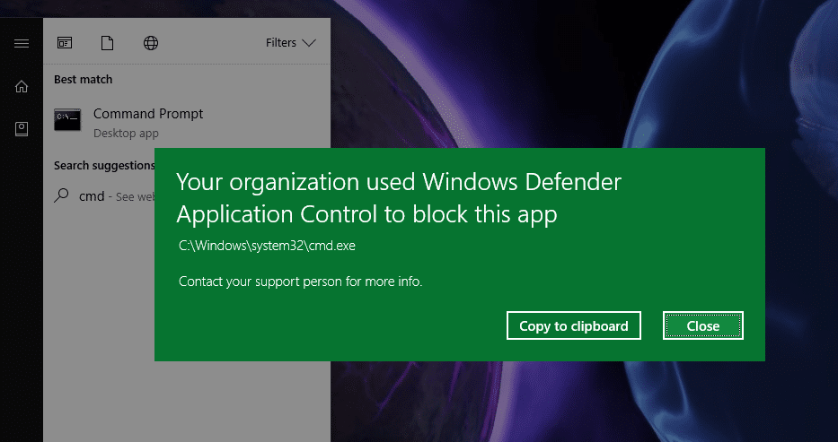 Windows defender unblock applications